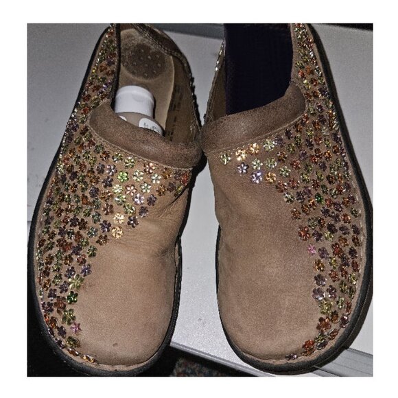 Brown Leather Mules Accented w/Metal Embellishments - Picture 2 of 8